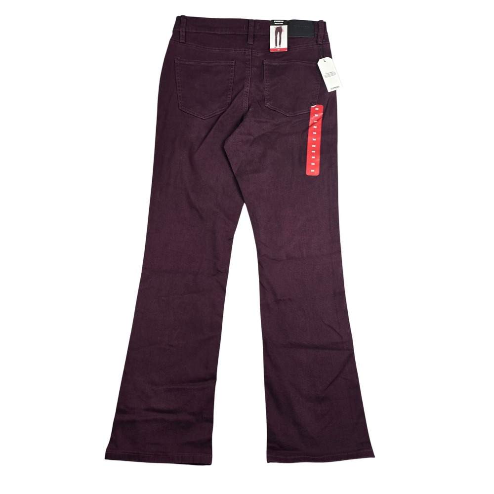 Express Bootcut Jean Women 14 Wine Wash Purple Mid Rise Stretch Denim Pants New